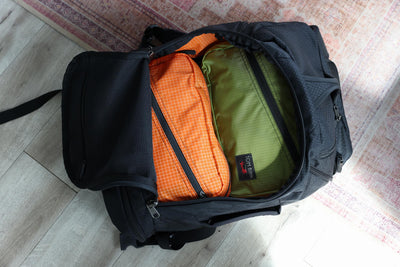 visible lifestyle^^A Spectron Techonaut 45 packed with Packing Cube Shoulder Bags