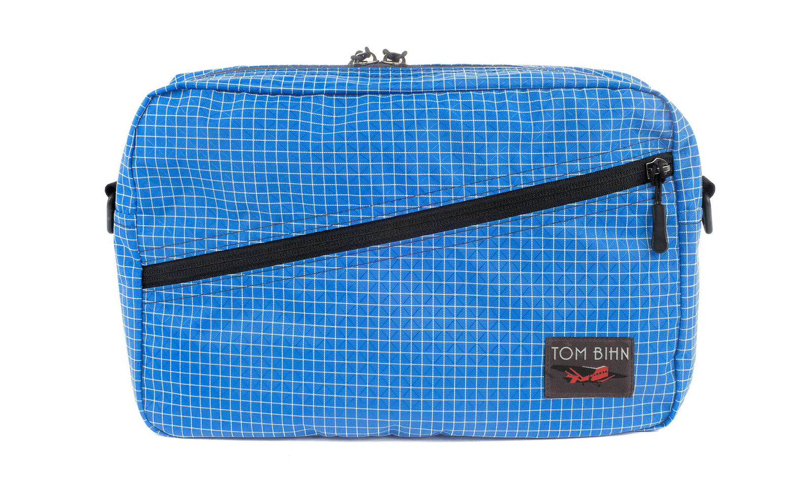 visible variant TB0921-LD^^A Packing Cube Shoulder Bag in Island (blue with white grid) 200 Halcyon.