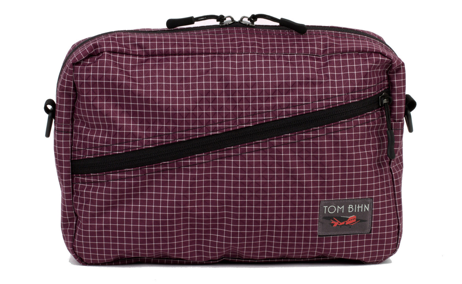 visible variant TB0921-5D^^A Packing Cube Shoulder Bag in Acai (dark purple with white grid) 200 Halcyon