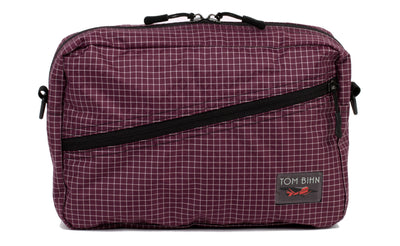 visible variant TB0921-5D^^A Packing Cube Shoulder Bag in Acai (dark purple with white grid) 200 Halcyon