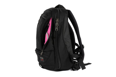 visible variant TB0120-BKPD^^Synik 22 in Black Ballistic with Cerise (pink with white grid) Halcyon interior.