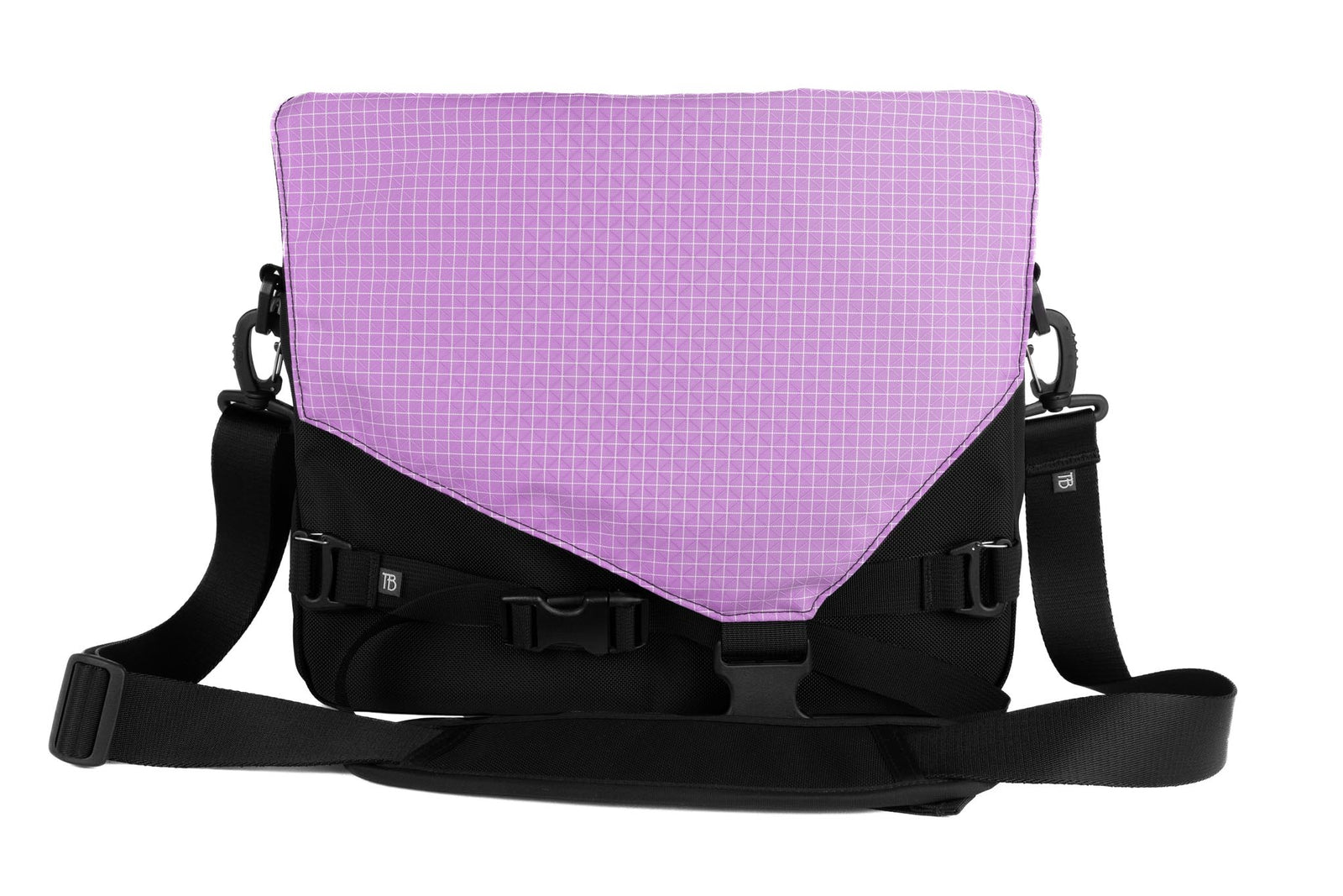 visible variant TB0204-BKYD^^The Maker's Bag in Black Ballistic with a Wisteria Halcyon lining.