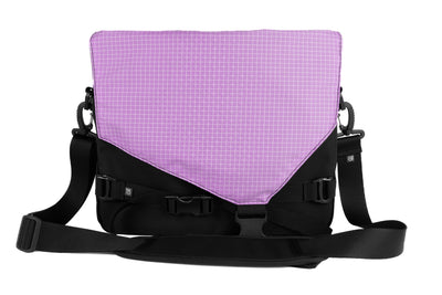 visible variant TB0204-BKYD^^The Maker's Bag in Black Ballistic with a Wisteria Halcyon lining.