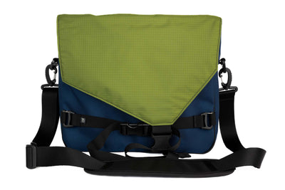 visible variant TB0204-DKML^^The Maker's Bag in Deep Blue (dark blue) Ballistic with Moss (green) Cerylon interior.