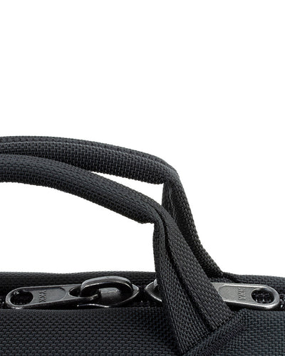detail visible^^Close up of the main zipper and grab handles