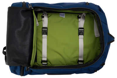 visible variant TB0903-DKML^^The Techonaut 45 in Deep Blue (dark blue) Ballistic with a Moss (green with light green grid) 210 Cerylon interior.
