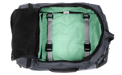 visible variant TB0903-GKGD^^ An open Techonaut 30 with a Nebulous Grey (dark grey) exterior and an Seafoam (pale green) interior.