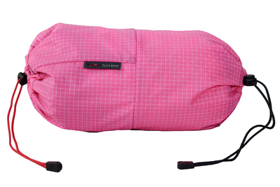 visible variant TB09376-PD^^An Aeronaut 45 Travel Laundry Stuff Sack in Cerise (hot pink with white grid) 200 Halcyon.