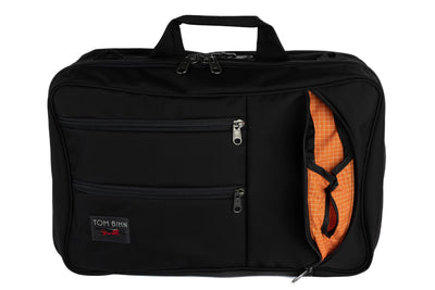 visible variant TB0952-BKZD^^A Western Flyer in Black 630 Ballistic with a Zest 200 Halcyon (orange with white grid) interior.