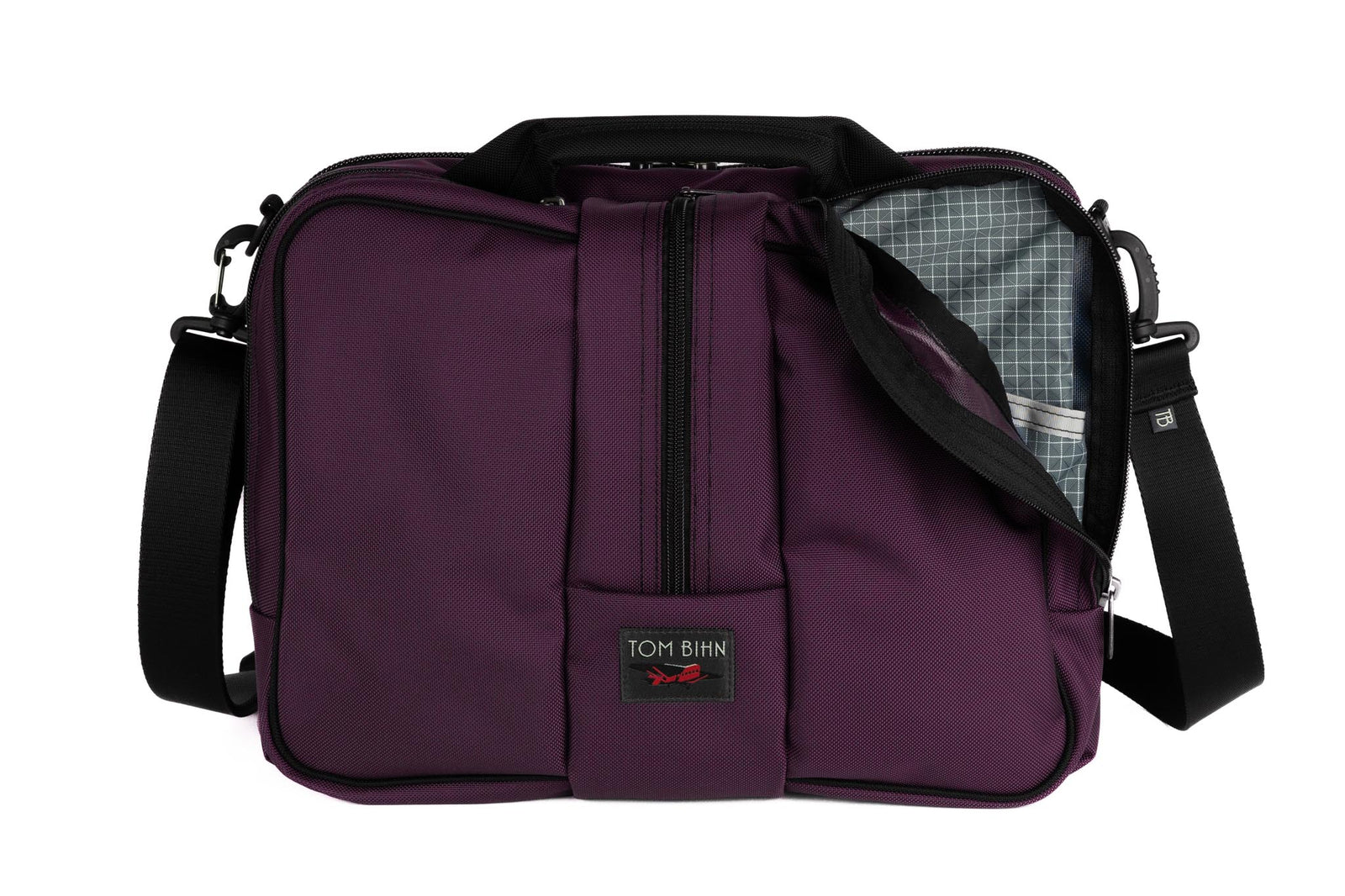 visible variant TB0968-UKND^^Pilot in Aubergine (dark purple) Ballistic with Northwest Sky (grey with white grid) 200 Halcyon interior.