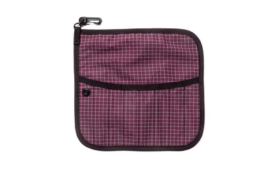 visible variant TB1235-5D^^The front of a Tool Pen Wrap in Acai (dark purple with white grid) 200 Halcyon.