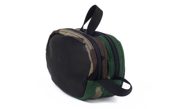 The Small Snake Charmer in Beaver Camo (green, brown, black, and tan camoflauge pattern) Tough Stuff.