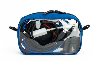 visible variant TB0917-IJ^^An Island blue 3D Clear Organizer Cube filled with sundries.