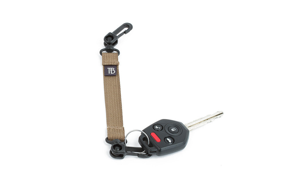 visible variant TB0513-CT^^An 8-inch Coyote (tan) Key Strap with a snaphook at either end.