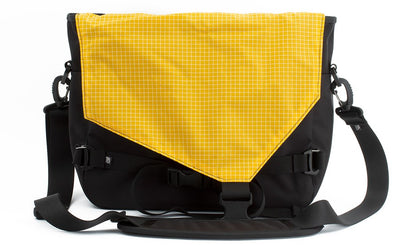 visible variant TB0204-BKOD^^The Maker's Bag in Black 525 Ballistic with a Solaris (yellow with white grid) 200 Halcyon interior.