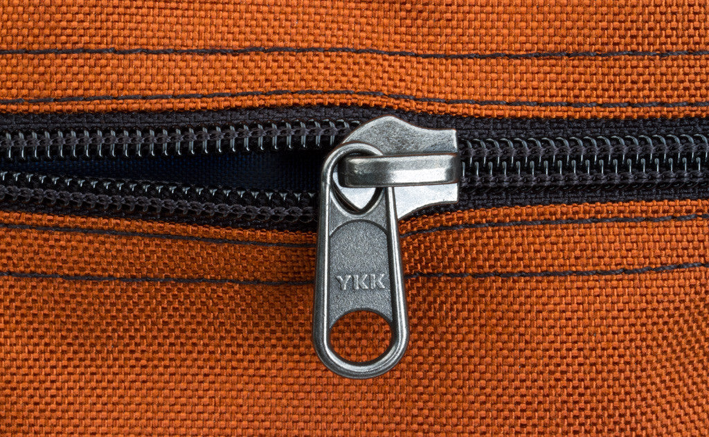 ^^A close shot of the zipper in Medium Cafe Bag.