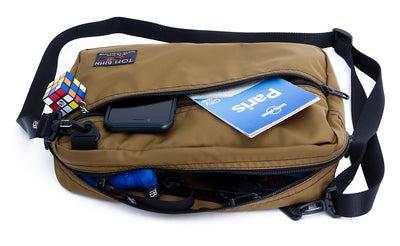 ^^A filled Packing Cube Shoulder Bag.