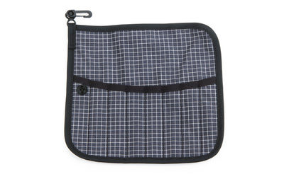 visible variant TB1235-SD^^The front of a Tool Pen Wrap in Steel (dark-grey with white grid) 200 Halcyon.