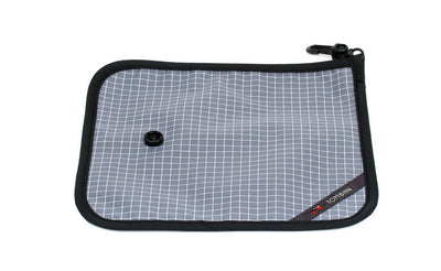 visible variant TB1235-ND^^The back of a Tool Pen Wrap in Northwest Sky (light grey with white grid) 200 Halcyon.