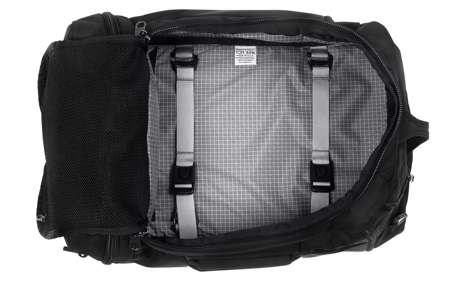 visible variant TB0903-BKND TB0903-BBND^^ An open Techonaut 45 with a Black exterior and a Northwest Sky (grey) interior.