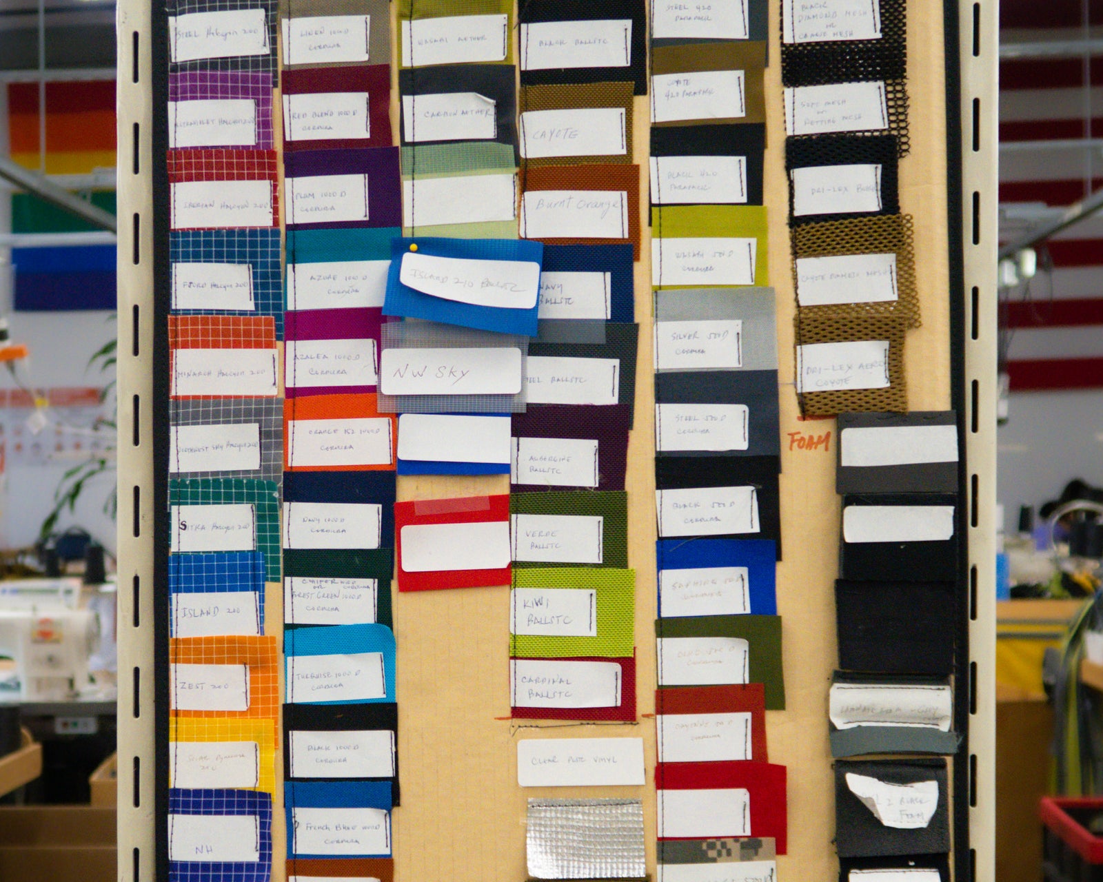 A glimpse at our Materials wall