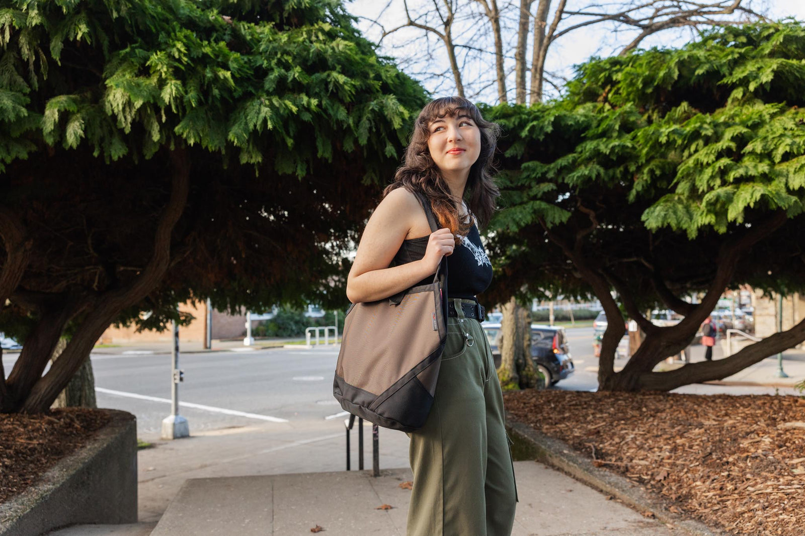 Person wearing the Swift on their shoulder.