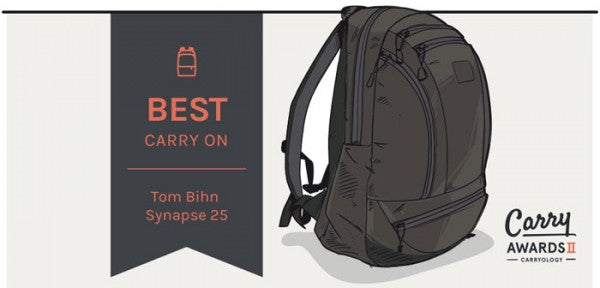 TOM BIHN | Carryology names Synapse 25 best carry on backpack