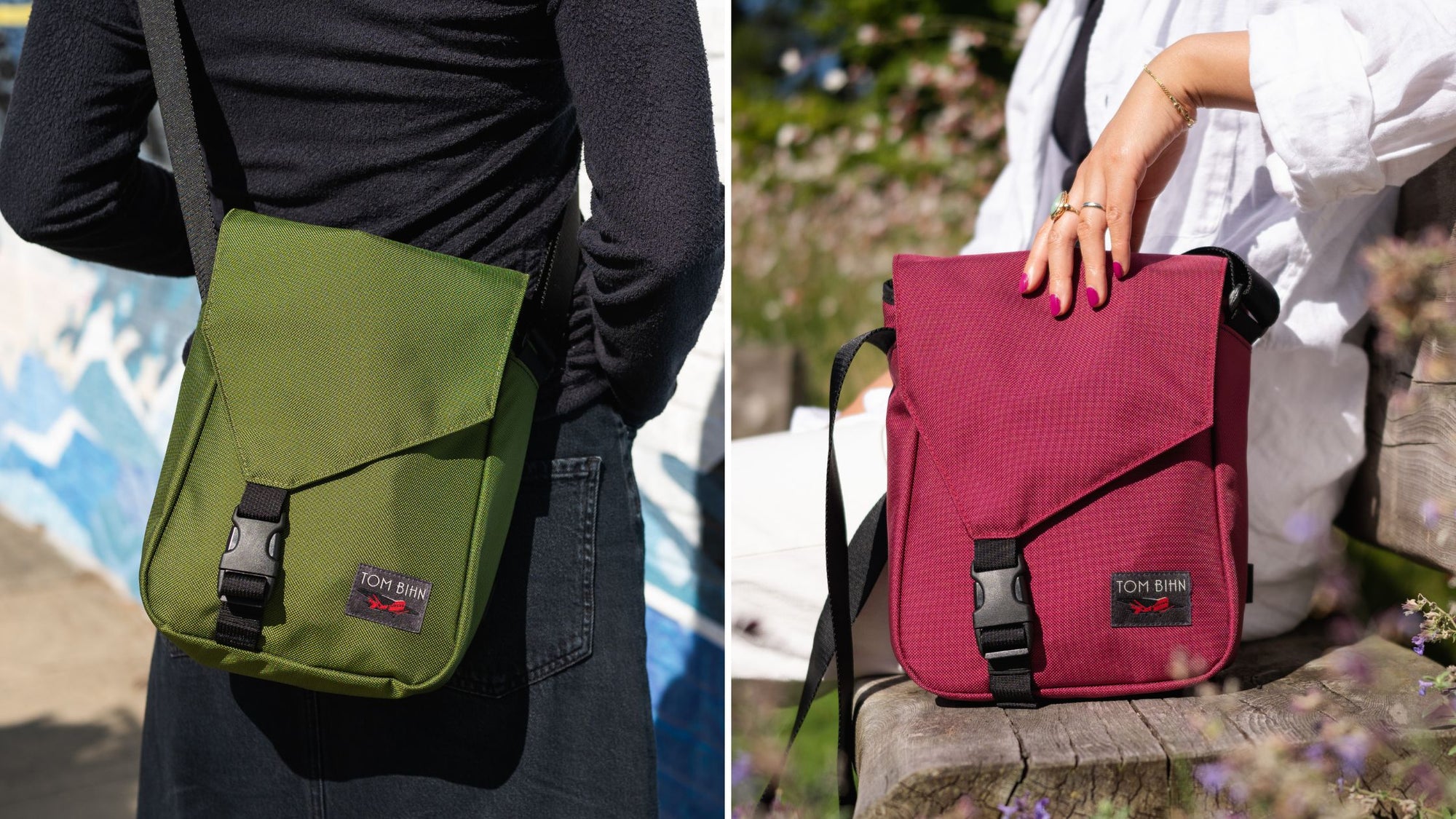 Small Cafe Bag in New 630 HT Ballistics: Saguaro and Raspberry