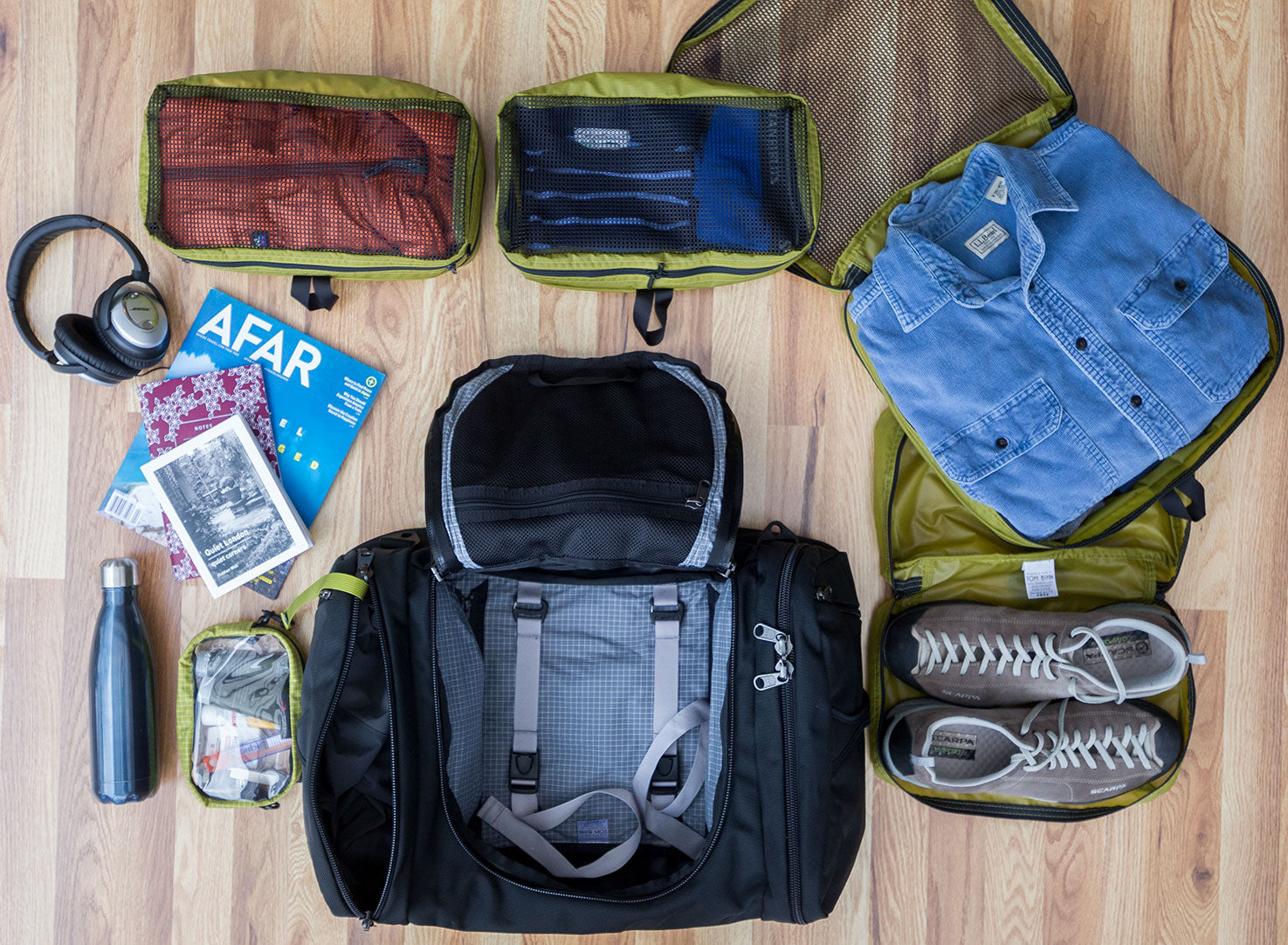 Aeronaut 45 Travel Bag with Packing Cubes by TOM BIHN