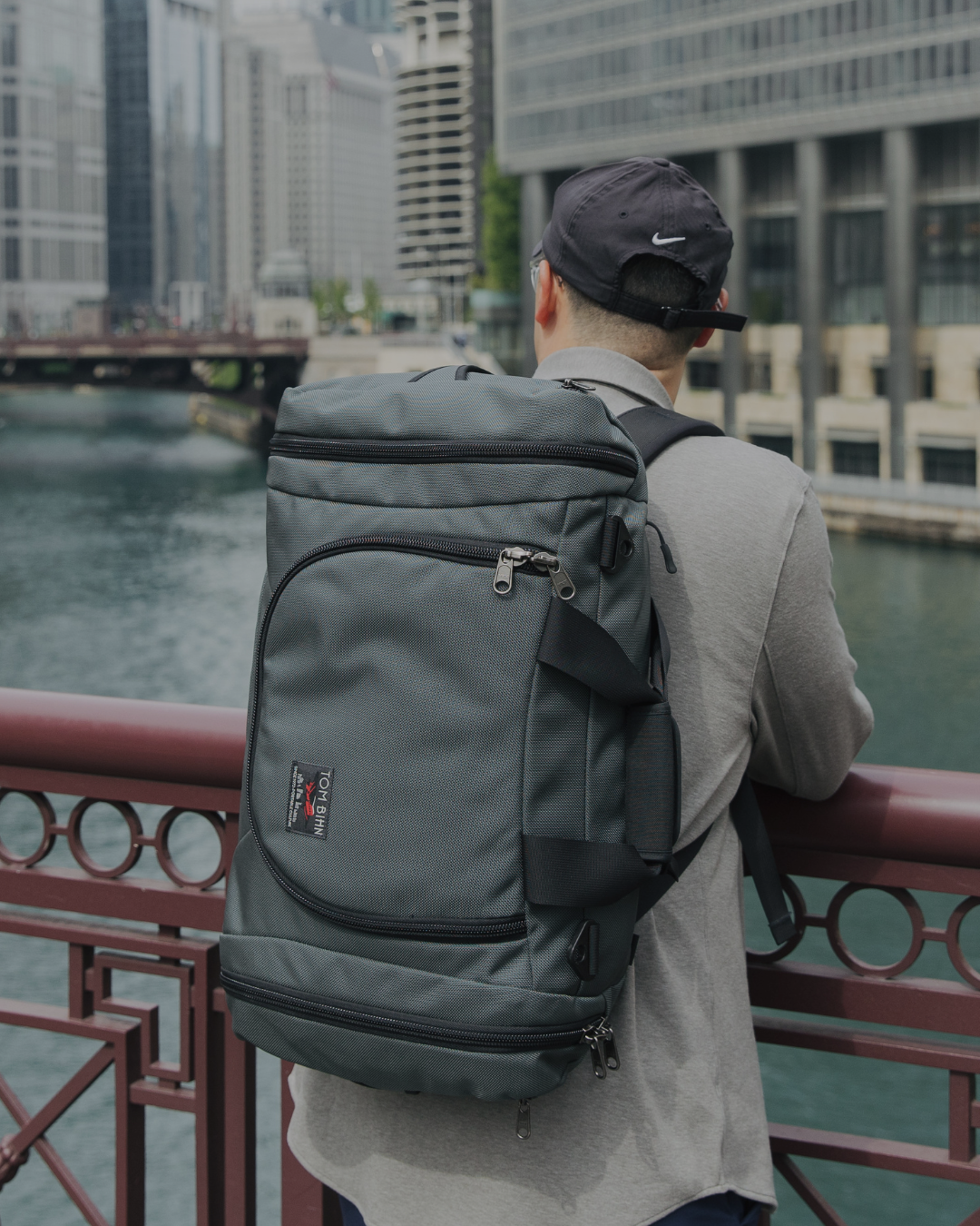 Person wearing Aeronaut 45 in Nebulous Gray Ballistic