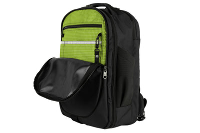 visible variant TB0133-BK1D^^Exterior of the Bixi in Black Ballistic with Kiwi 200 Halcyon interior