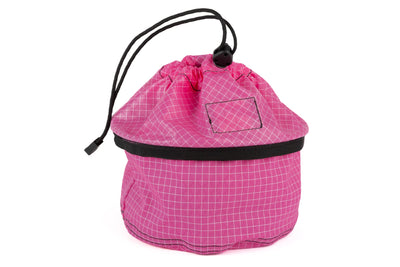 visible variant TB0991-PD^^A Large Travel Tray in Cerise (pink with white grid) 200 Halcyon cinched up.