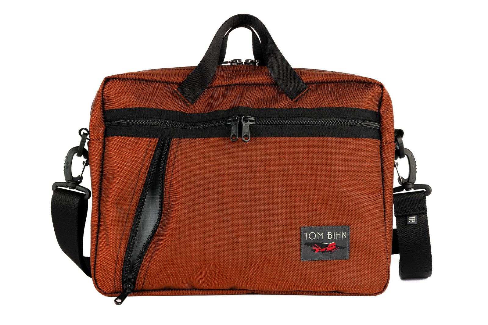 visible variant TB0722-TKGL^^Daylight Briefcase in Burnt Orange Ballistic with Mountain Grey (light grey) 210 Cerylon interior