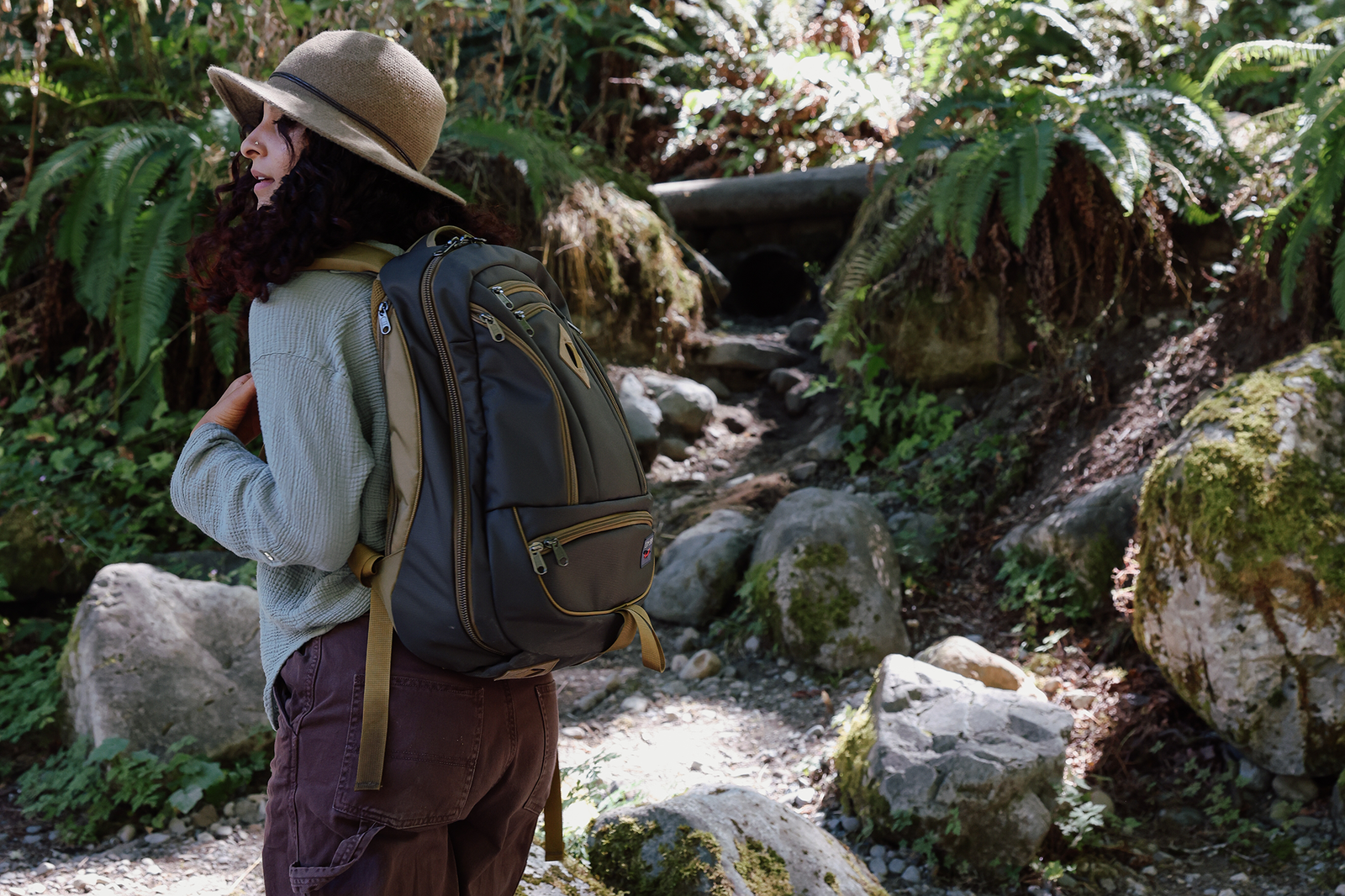 visible lifestyle^^Guide's Edition Synik 26 Saguaro person hiking through trees