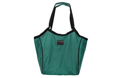 visible variant TB0610-KD^^The Original Large Shop Bag in Sitka (dark green with white grid) 200 Halcyon.