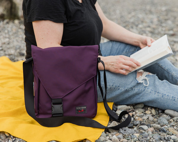 A Medium Cafe Bag at a beach.
