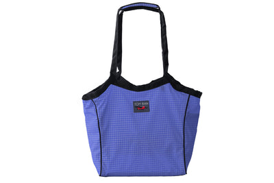 visible variant TB0608-9D^^A Small Original Shop Bag in Selkie (purplish-blue with white grid) 200 Halcyon.