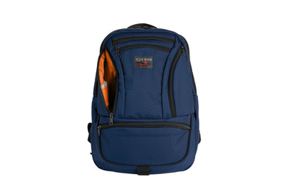 visible variant TB0113-DKPL^^A Synapse 25 in Deep Blue (dark blue) Ballistic with Moss (dark orange with orange grid) 210 Cerylon interior.