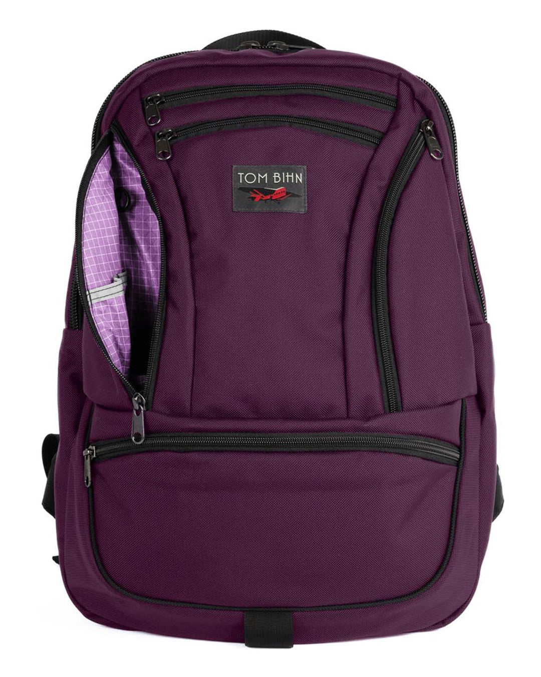 visible variant TB0113-UKYD^^A Synapse 25 in Aubergine Ballistic with Wisteria (pale purple with white grid) 200 Halcyon interior.