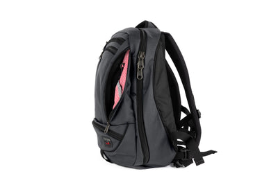 visible variant TB0120-GK4D^^Synik 22 in Nebulous Grey Ballistic with Sakura (pale pink with white grid) Halcyon interior.