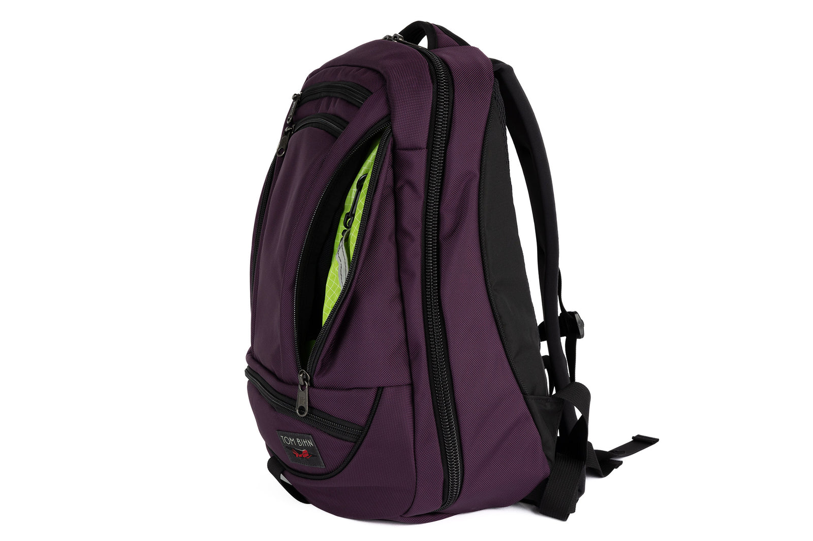 visible variant TB0120-UK1D^^Side profile of Synik 22 in Aubergine with Kiwi Halcyon interior