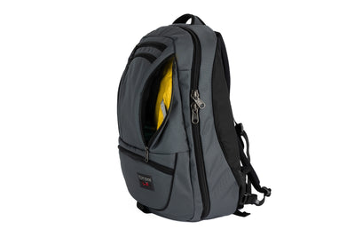 visible variant TB0121-GKRL^^The Synik 30 in Nebulous Grey (medium grey) with the Marigold (yellow with light yellow grid) 210 Cerylon interior.