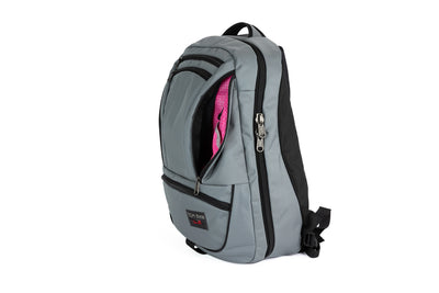 visible variant TB0121-LKPD^^The Synik 30 in Cloud (light grey) Ballistic with a Cerise (pink with white grid) 200 Halcyon interior.
