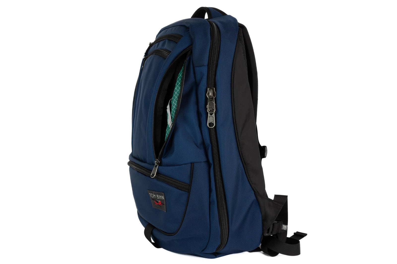 visible variant TB0121-DKKD^^A side shot of the Synik 30 in Deep Blue Ballistic with the new Red Label and a Sitka 200 Halcyon interior.