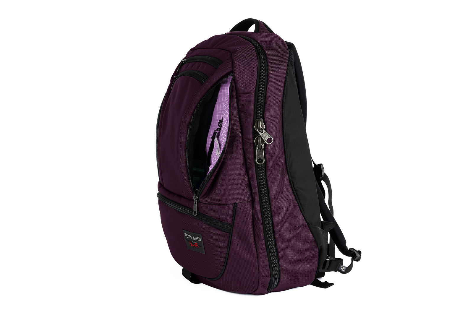 visible variant TB0121-UKYD^^Synik 30 in Aubergine Ballistic with Wisteria Halcyon interior.