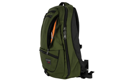 visible variant TB0121-VKZD^^The Synik 30 in Saguaro (olive green) Ballistic with a Zest (orange with white grid) 200 Halcyon interior.