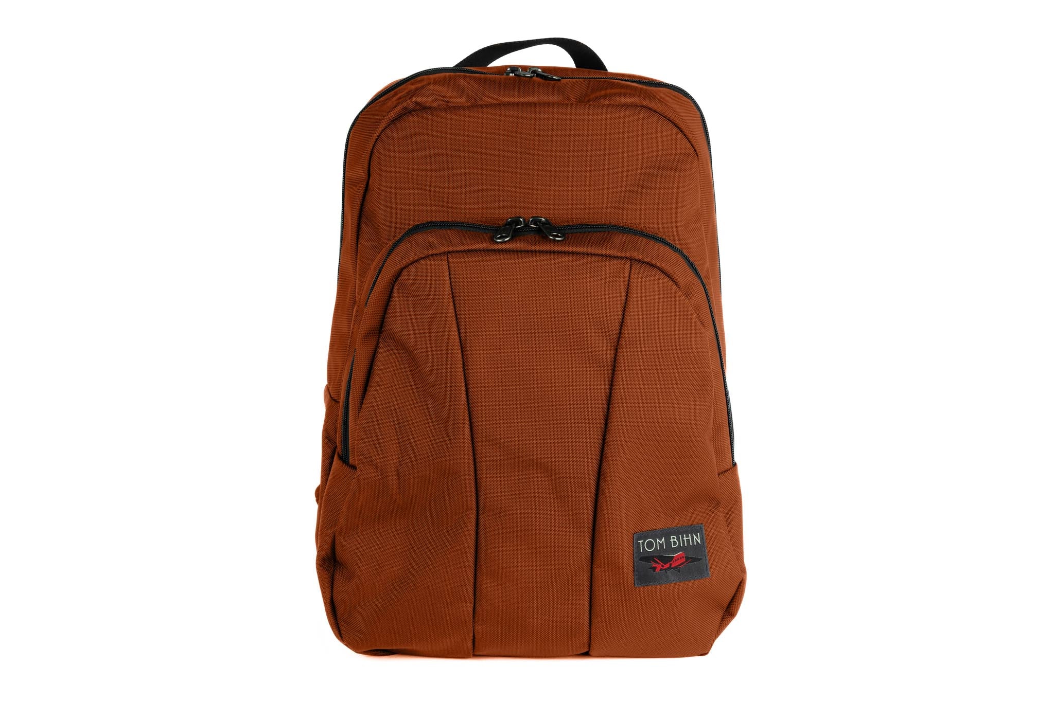 burnt orange laptop backpack TOM BIHN Paramour, Everyday Carry Laptop Backpack, 21L, 13.4" x 17.9" x 10" Deep Blue Ballistic/Zest 200 Halcyon