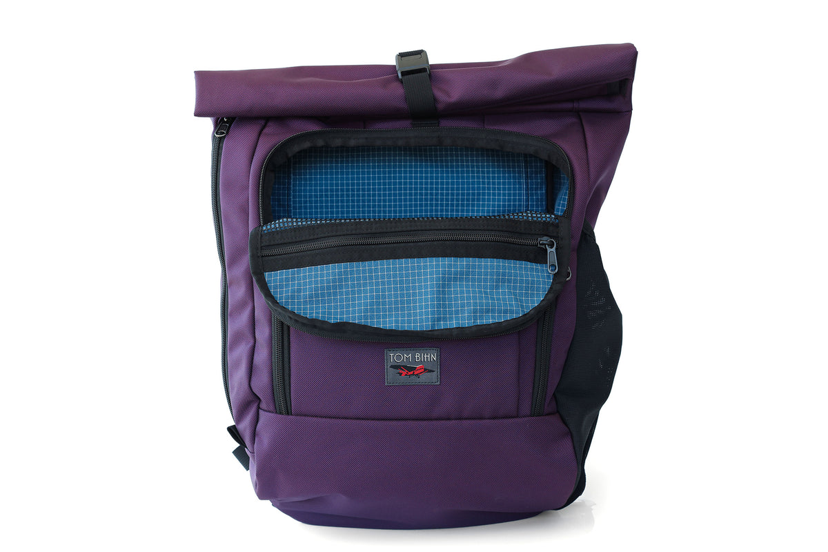 visible variant TB0135-UKFD^^The Adept in Aubergine Ballistic with a Fjord Halcyon interior