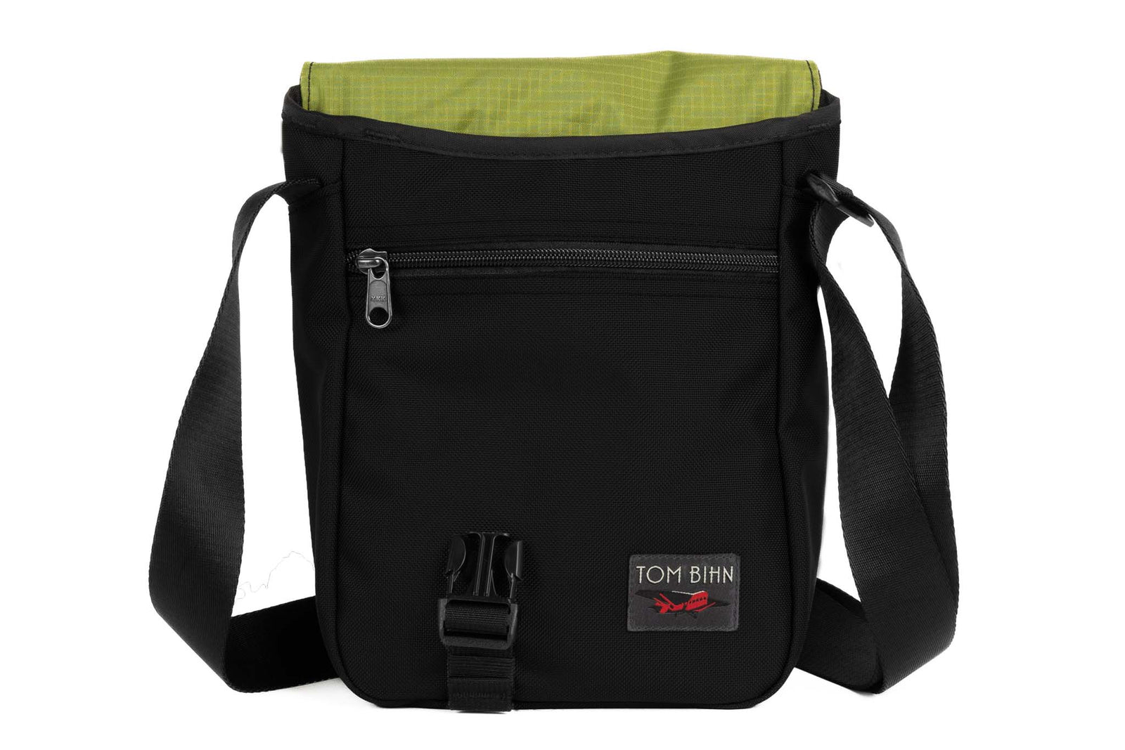 visible variant TB0201-BKML^^A Small Cafe Bag in Black Ballistic is Moss 210 Cerylon.