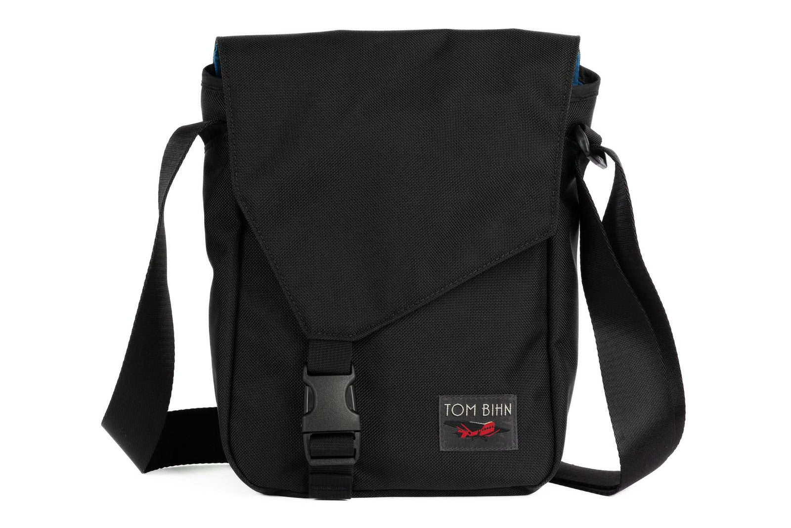 visible variant TB0201-BKOL^^Small Cafe Bag in Black with red label.